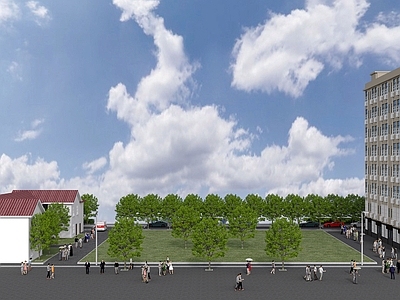 现代教室 学校外观 马路 食堂外观 住宿楼外观