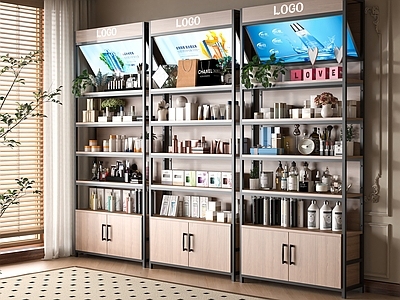 现代置物架 化妆品展示架