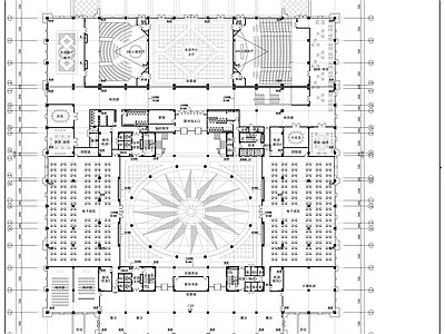 现代图书馆建筑 图书馆建筑图 施工图