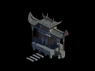 现代剑冢建筑场景