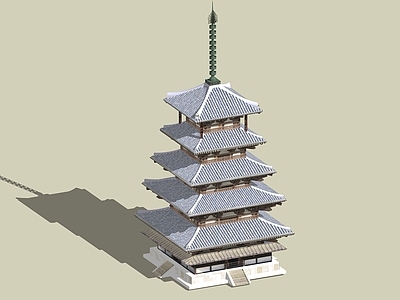 中式古建筑 塔 宝塔 寺庙