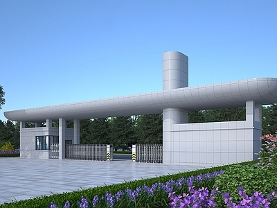 现代其他公共建筑 入口大门 厂区大门 大门景观