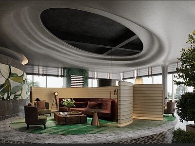 现代售楼处 洽谈区