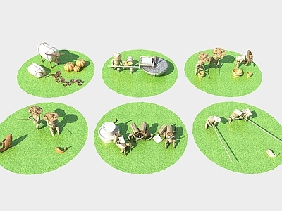 现代其他景观小品 木头人 趣味木头人 木头小品 农耕小品 农耕景观小品