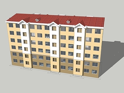 简欧多层住宅 多层住宅 住宅楼 简欧住宅 小区