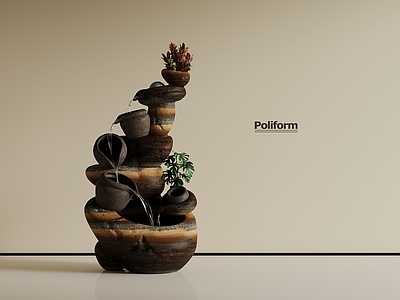现代石头 现代园艺石头植物 景观小品