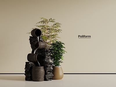 现代石头 现代园艺石头植物 景观小品