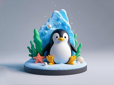 现代景观雕塑 冰雪风格主体雕塑 企鹅雕塑 主题乐园雕塑 卡通雕塑摆件 动物雕塑