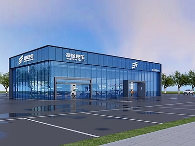 现代简约其他建筑外观 捷途汽车 4S展厅 汽车销售中心 展厅 玻璃展厅