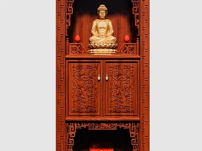 新中式佛龛 佛龛