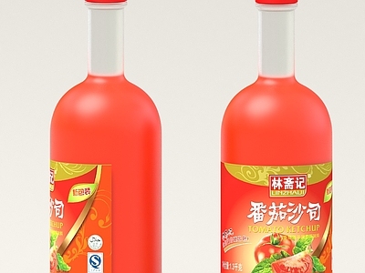 酒水食物 瓶瓶罐罐 番茄酱 调味料 厨房