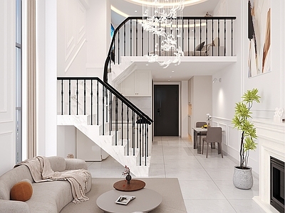 法式现代公寓 法式公寓loft 复式公寓 一字型公寓