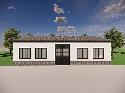 新中式中式古建筑 建筑