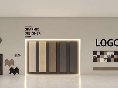 现代极简家居专卖店 家居材料展示 展示墙 工艺展示 材料展示