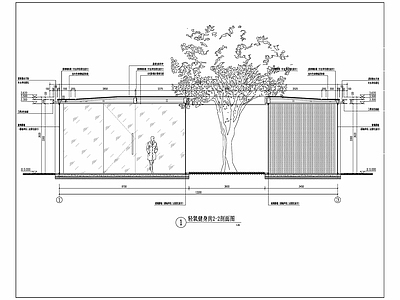 现代廊架 钢结构廊架 连廊 会客厅 景观亭 休闲廊架 施工图