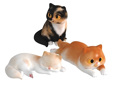 其他动物 宠物猫 卡通猫 小猫咪 趴着的猫