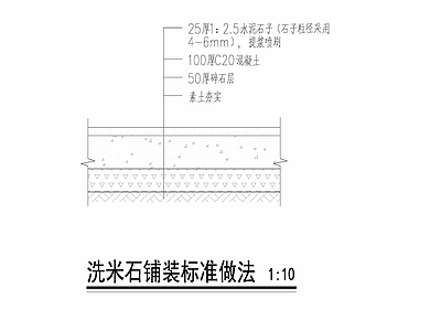 地面综合节点 洗石米 水刷石 洗米石 水磨石 施工图