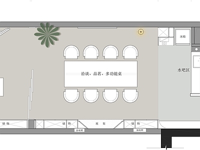 现代侘寂独立办公室 40平公寓办公室 施工图