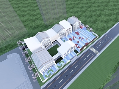 现代幼儿园 南京科学岛 现代风格 幼儿园 山形建筑
