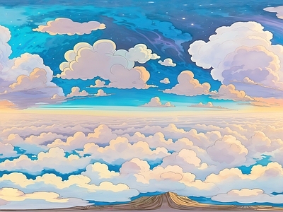 现代天空HDR 动漫全景天空