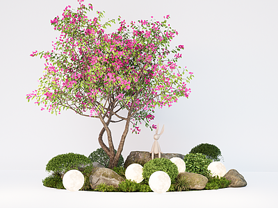 乔木 植物组合 景观造型树 地被灌木 绿植堆
