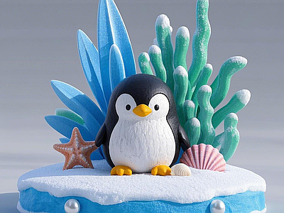 现代景观雕塑 冰雪海洋主题雕塑 企鹅雕塑摆件 卡通动物雕塑 动物雕塑 企鹅