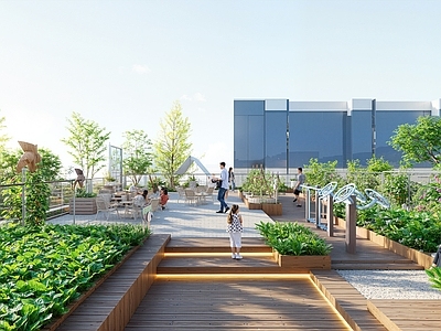 现代屋顶花园 露营休闲 科普研学 健身设施