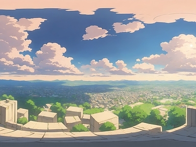 现代天空HDR 动漫城市天空