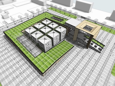 现代展览馆建筑 精细化博物馆