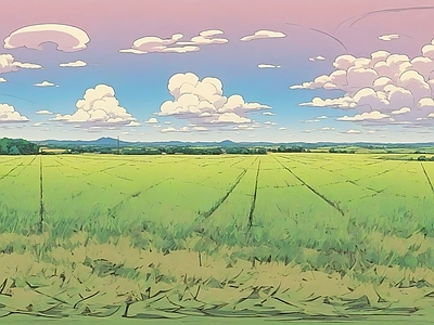 现代天空HDR 田野动漫天空