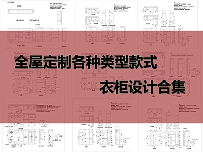 现代简约柜子 全屋定制衣柜设计 衣柜设计图 衣柜结构图 衣柜三视图 衣柜 施工图