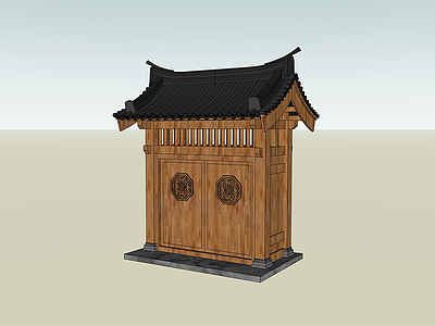中式庭院门 中式 庭院门 庭院木门