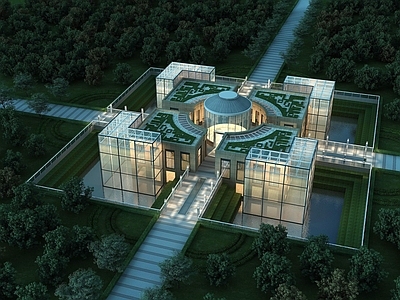 现代其他景观小品 现代花园植物园
