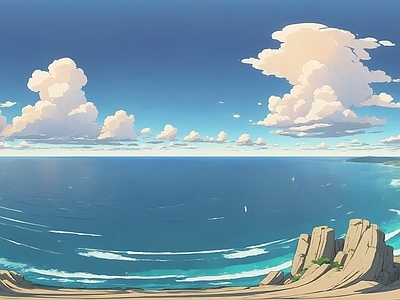 现代天空HDR 海洋动漫天空