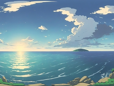 现代天空HDR 海洋动漫天空
