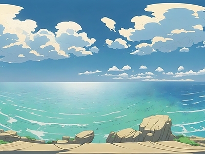 现代天空HDR 海洋动漫天空