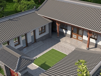 新中式四合院 中式古建四合院