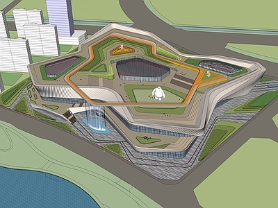 现代商场建筑 商业综合体