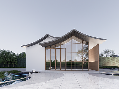 新中式中式小公建 景区公厕 新中式公共厕所 中式公厕 坡屋顶公共厕所