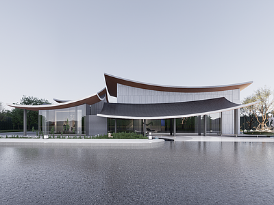 新中式中式展览馆建筑 新中式展览馆 新中式文化馆 新中式博物馆 新中式展厅 新中式游客中心