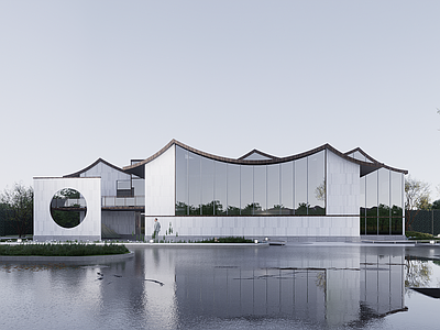 新中式中式展览馆建筑 新中式展览馆 新中式文化馆 新中式博物馆 新中式展厅 新中式办公楼