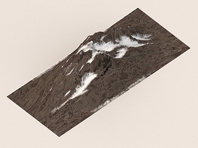 现代假山水景 雪山
