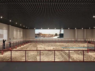 中式博物馆 博物馆 展厅 土夯 数字展厅