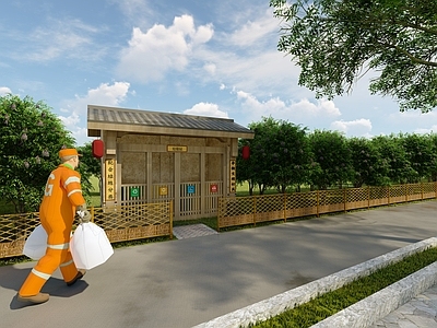 新中式广场景观 乡村广场