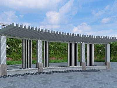 现代廊架 景观廊架