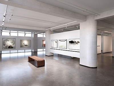 现代文化展厅 现代美术展厅 书画展厅 展厅入口