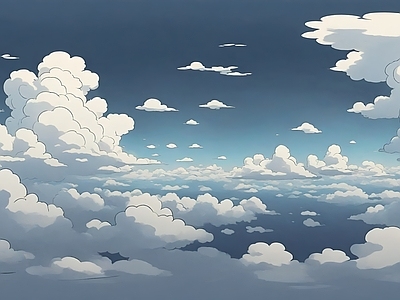 现代天空HDR 云彩动漫天空