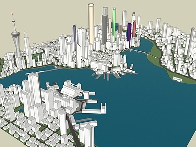 现代风格建筑 上海外滩 东方明珠 上海地标 地标