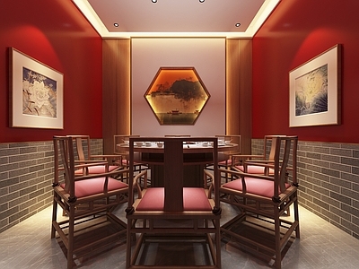 新中式包厢 餐厅包厢 火锅店包间