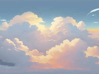 现代天空HDR 云彩动漫天空